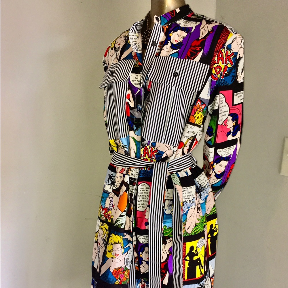 Comic shirt dress